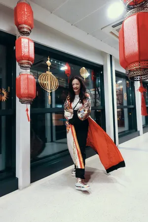 姚晨米兰时装周机场图片_3
