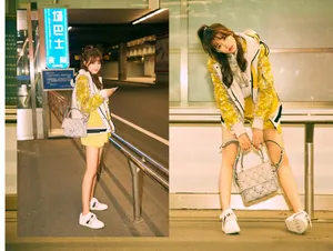 孙怡修长美腿唯美街拍写真图片_1