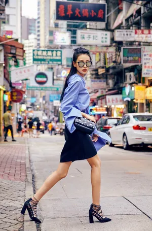 孙怡休闲时尚个性街拍图片_5