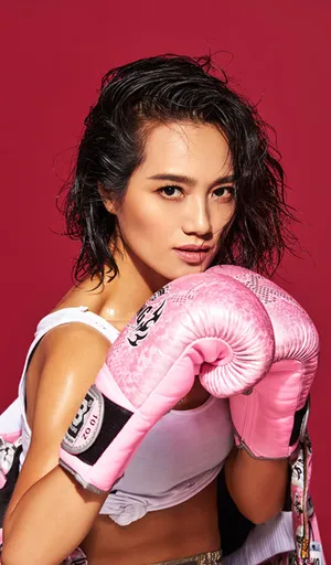 短发美女朱丹拳击运动大片写真图片_5