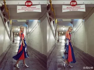 吴昕银色唯美时尚街拍图片_7