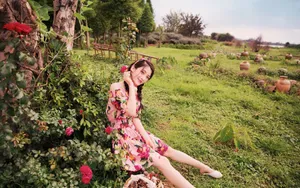 赵韩樱子唯美田园风甜美性感写真图片_6