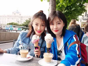 甘婷婷马德里皇宫街拍写真图片_8