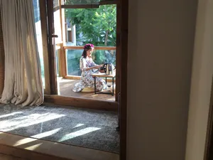 甘婷婷碎花长裙古风美少女写真_3