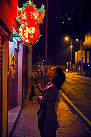 王智-行走都市的女侠香港写真大片_5