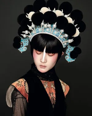 名模谢欣中古戏剧风写真高清图片_4