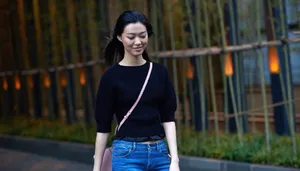 超模游天翼休闲街拍高清写真图片_2