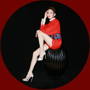陈瑶性感红衣唯美写真图片_3
