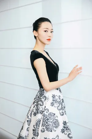 黄梦莹性感深v礼服活动照图片_2