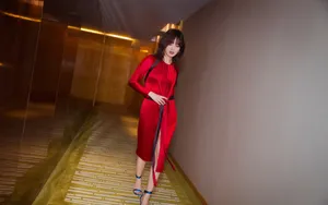 辛芷蕾红裙性感迷人写真图片_8