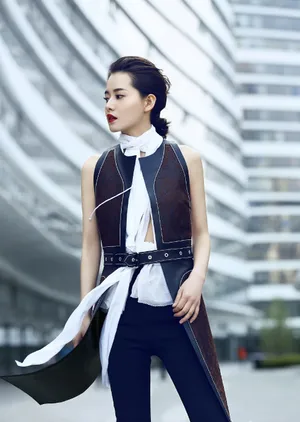 柴碧云烈焰红唇性感街拍写真图片_2