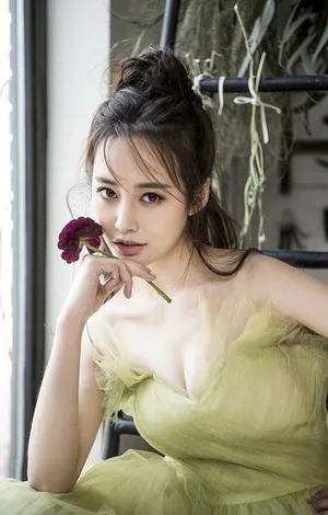 李纯性感深v薄纱裙写真图片_3
