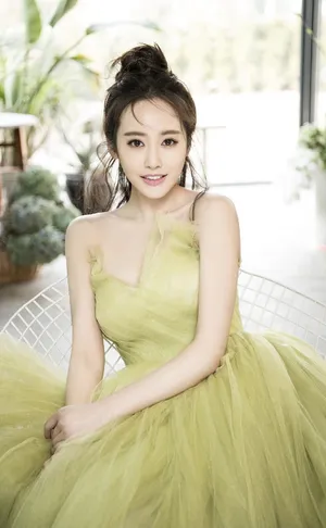 李纯性感深v薄纱裙写真图片_5