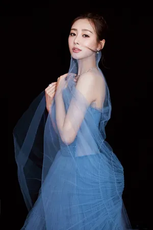 李纯清新灵动蓝色纱裙唯美写真图片_7