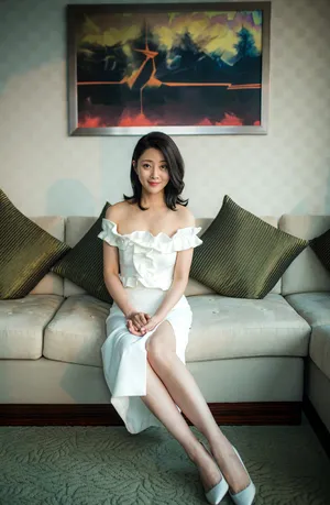 殷桃清丽脱俗白裙活动图片_6