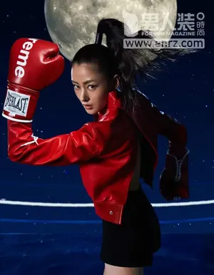 张天爱男人装时尚性感大片写真图片：女神冷艳来袭_3