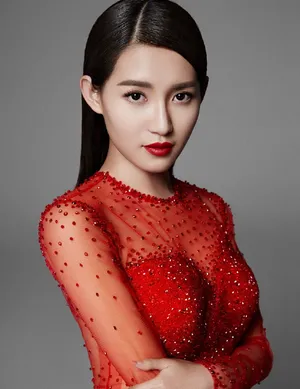 苏青性感美艳红裙写真高清图片