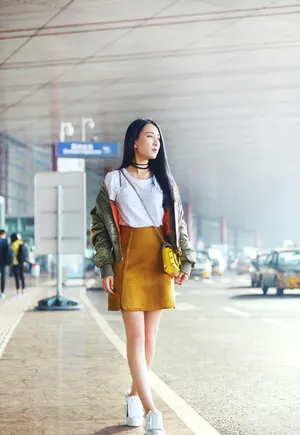 马苏青春活力性感机场街拍图片_4