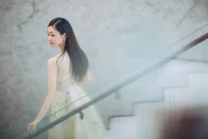 宋轶黄色纱裙优雅性感高清图片_2