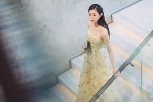 宋轶黄色纱裙优雅性感高清图片_4