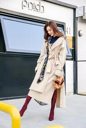 王晓晨秋冬时尚穿搭魅力街拍图片_4