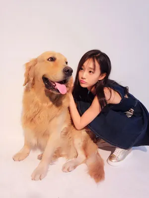 李一桐与可爱汪星人日常高清图片_2