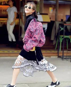 潮流酷girl李一桐时尚街拍图片