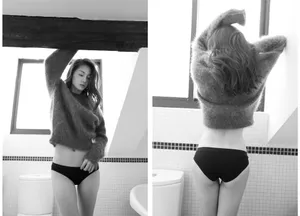 苗苗黑白慵懒质感写真图片_1