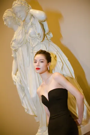 钟楚曦柏林电影节抹胸礼服性感图片_4