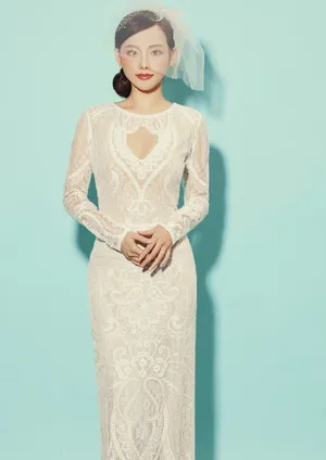 张嘉倪唯美性感婚纱写真高清图片_3