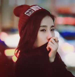 高洋清新自然冬日街拍图片_2