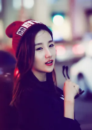 高洋清新自然冬日街拍图片_3