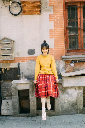 袁冰妍清新文艺户外写真图片_2