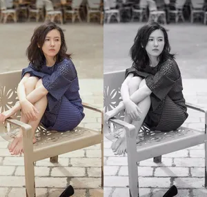 杨子珊黑白写真图片：优雅高贵_3
