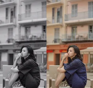 杨子珊黑白写真图片：优雅高贵_4