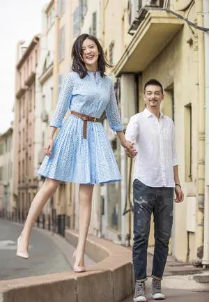 杨子珊吴中天甜蜜幸福照美图_5
