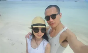 董璇赶赴刘芸郑钧婚礼自晒海岛生活