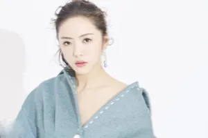 蔡文静清新蓝色大衣时尚写真高清图片_5