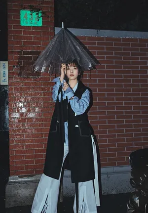 蔡文静雨天时尚街拍高清图片_5