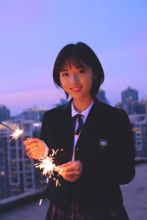 沈月唯美烟花写真图片_3