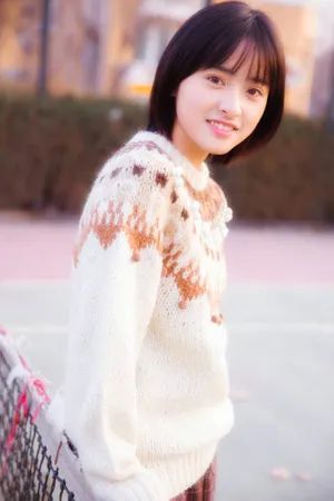 沈月冬日街拍小清新可爱甜美写真图片_3