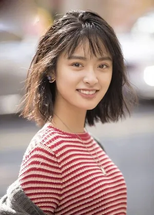 沈月冬日街拍唯美小清新写真图片
