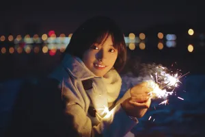 沈月唯美夜景烟花图片_5