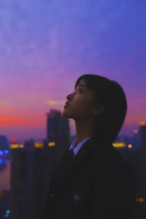 沈月唯美夜景烟花图片_7