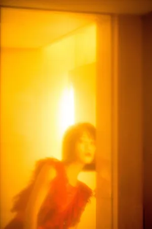 蓝盈莹性感深v长裙魅力诱人写真图片_4