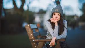 施诗私服甜美户外写真图片_7