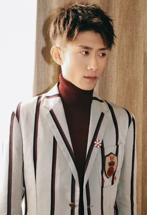 张一山YC盛典条纹西服帅气写真图片_6
