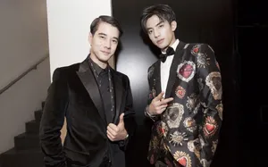 宋威龙印花西装时尚帅气写真图片_2
