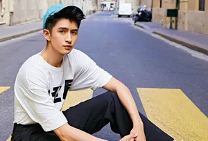 张云龙巴黎时尚阳光街拍图片_3