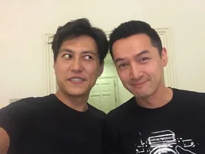 胡歌靳东搞怪九连拍自拍图片_6